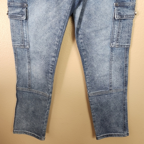 KanCan Huntsville High Rise Cargo Slim Straight Medium Wash Jeans-Size 5/26 - Picture 7 of 11